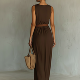 Anna - ärmelloses Maxikleid