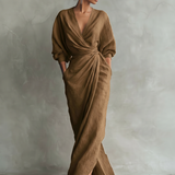 Julianna - minimalistisches Wickel-Maxikleid