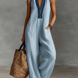 Fiamma - ärmelloser Jumpsuit mit hohem Kragen
