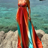 Harlow - Maxikleid in Sonnenuntergangsfarben