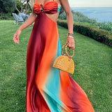 Harlow - Maxikleid in Sonnenuntergangsfarben