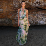 Reign - rückenfreies Maxikleid mit Neckholder