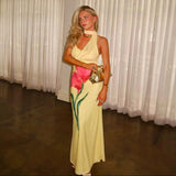 Monroe - rückenfreies Maxikleid