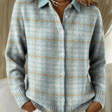 Rosina | Karierte Strickjacke mit Knöpfen