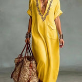 Marta - Boho-Maxikleid mit Blumenprint