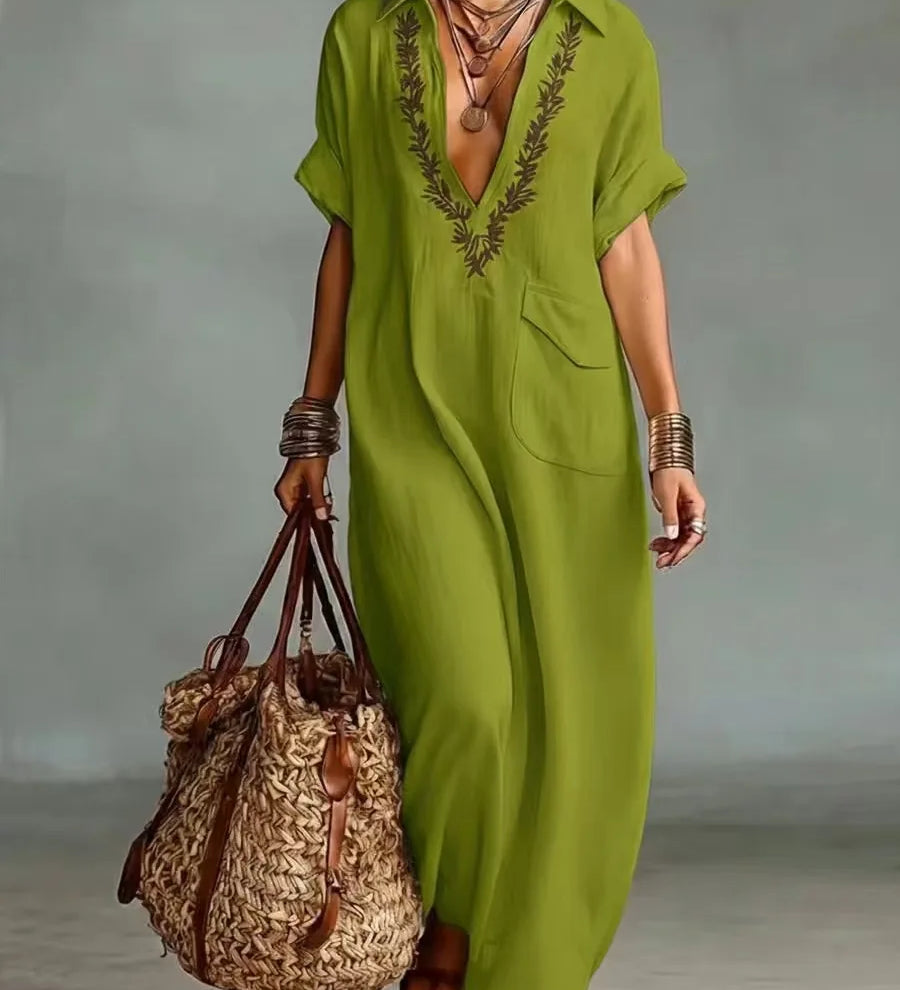 Marta - Boho-Maxikleid mit Blumenprint