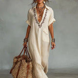 Marta - Boho-Maxikleid mit Blumenprint