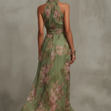Serena - Blumen-Maxikleid mit Neckholder