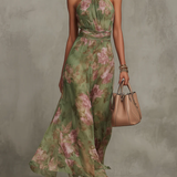 Serena - Blumen-Maxikleid mit Neckholder