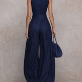 Rana - dunkelblauer gestreifter Jumpsuit