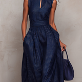 Rana - dunkelblauer gestreifter Jumpsuit