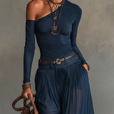 Monika - schlankmachendes Tüll-Set in Marineblau