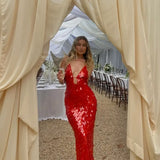 Kailani - langes Pailletten-Maxikleid