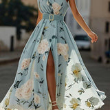 Sella - A-Linien Chiffon-Maxikleid, einseitig schulterfrei, mit Raffung