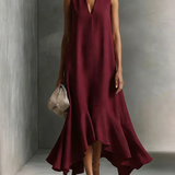 Astra - ärmelloses Maxikleid mit V-Ausschnitt