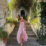 Collins - trägerloses Maxikleid mit Rüschen
