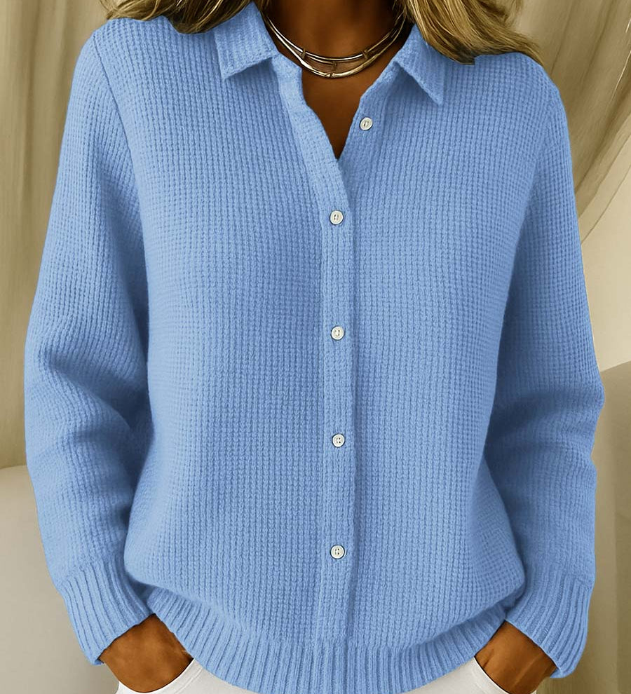 Hanni | Karierte Strickjacke mit Knöpfen