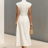 Jada - Maxikleid mit Reverskragen und betonter Taille