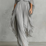 Freya - schulterfreier Chiffon-Zweiteiler