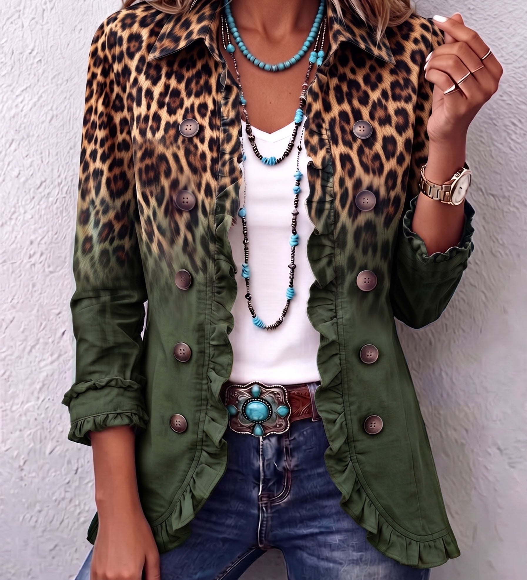 Barbara™ | Blazer im Leoparden-Verlauf