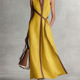 Harper - ärmelloses Wickel-Maxikleid