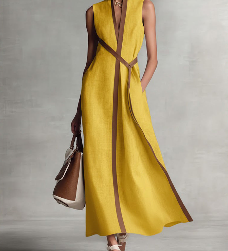 Harper - ärmelloses Wickel-Maxikleid