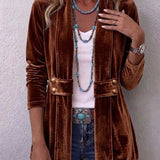 Katrin™ | Offener Blazer mit Schimmer