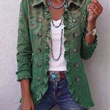 Marion™ | Blazer in Grün mit Paisley