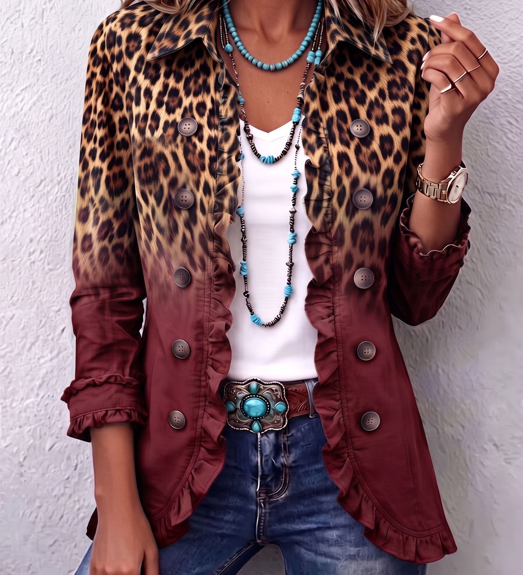 Barbara™ | Blazer im Leoparden-Verlauf