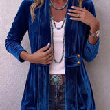 Katrin™ | Offener Blazer mit Schimmer