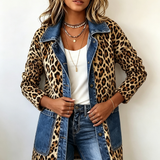 Regina™ | Lange Jacke mit Leoparden-Print