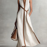 Harper - ärmelloses Wickel-Maxikleid