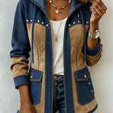 Beate™ | Kapuzenjacke im Patchwork-Look