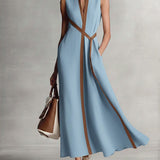 Harper - ärmelloses Wickel-Maxikleid