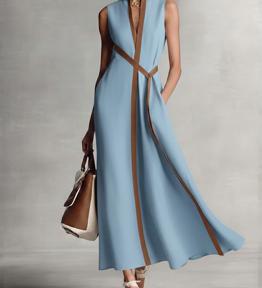 Harper - ärmelloses Wickel-Maxikleid