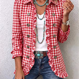 Elke™ | Blazer im Vichy-Karo