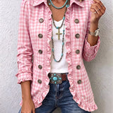Elke™ | Blazer im Vichy-Karo
