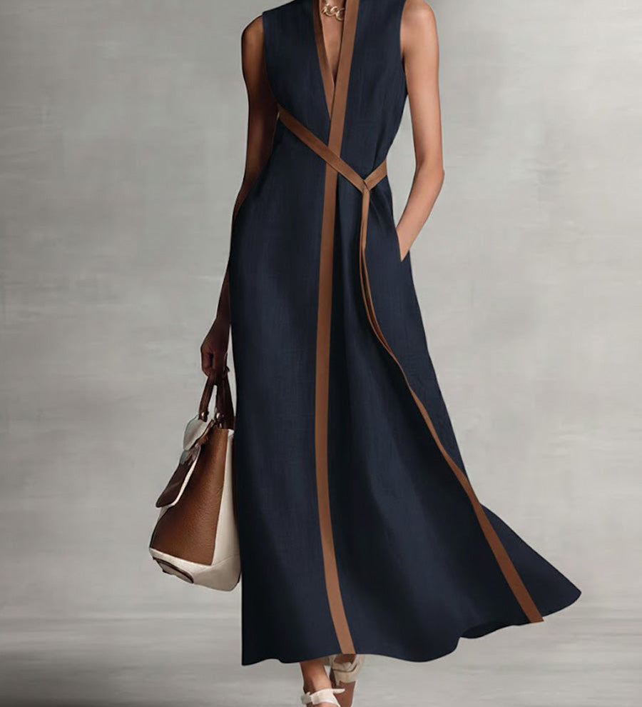 Harper - ärmelloses Wickel-Maxikleid