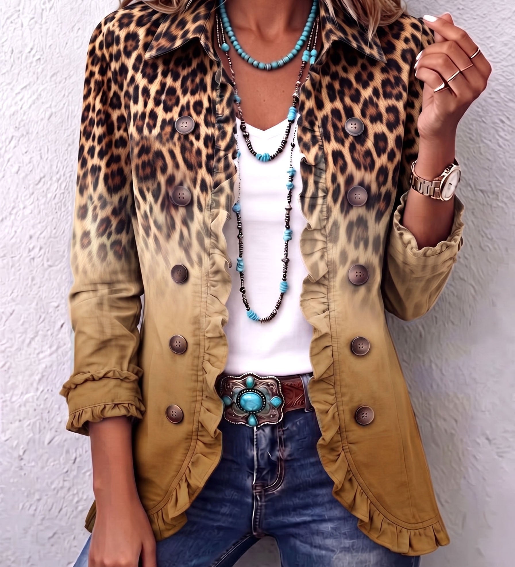 Barbara™ | Blazer im Leoparden-Verlauf