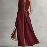 Harper - ärmelloses Wickel-Maxikleid