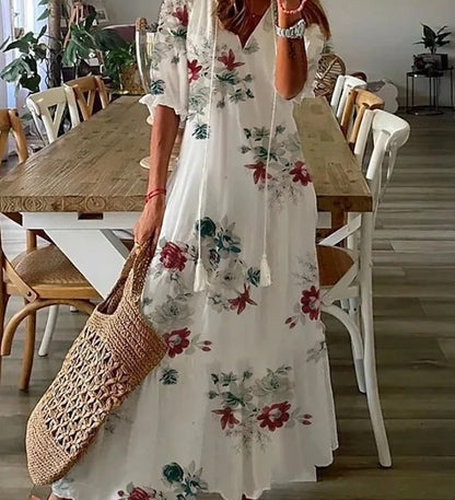 Michaela - Boho Kleid mit Bauchbedeckung
