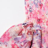 Cecilia - Trägerloses Blumen Kleid